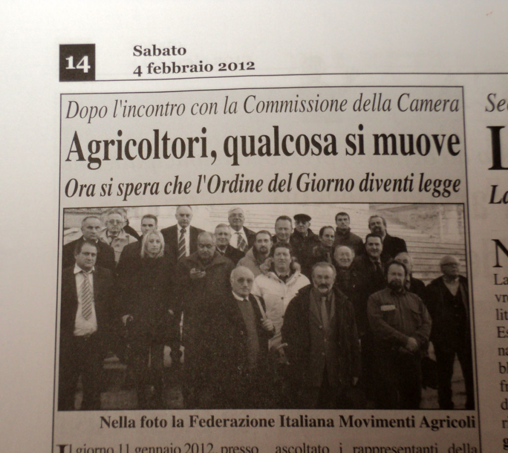 4 febbraio 2012 - Agricoltori, qualcosa si muove