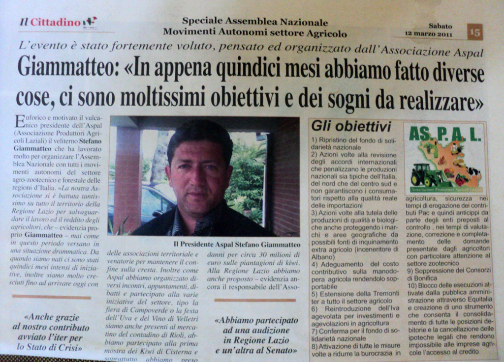 12 marzo 2011 - Giammatteo: "In appena 15 mesi abbiamo fatto diverse cose, ci sono moltissimi obiettivi e sogni da realizzare