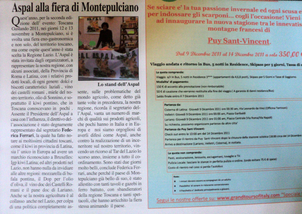 Novembre 2011 - Aspal alla Montepulciano