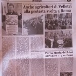24 febbraio - Anche agricoltori di Velletri alla protesta svolta a Roma
